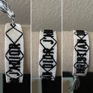Auth & new Dior cotton woven friendship bracelet